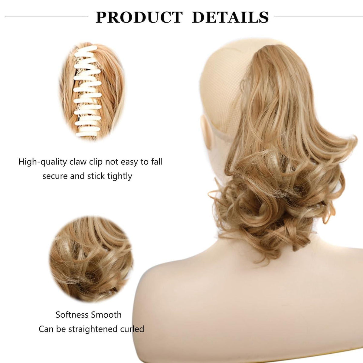 Pferdeschwanz Clip-in Extension – Sandblond & Natürliches Blond