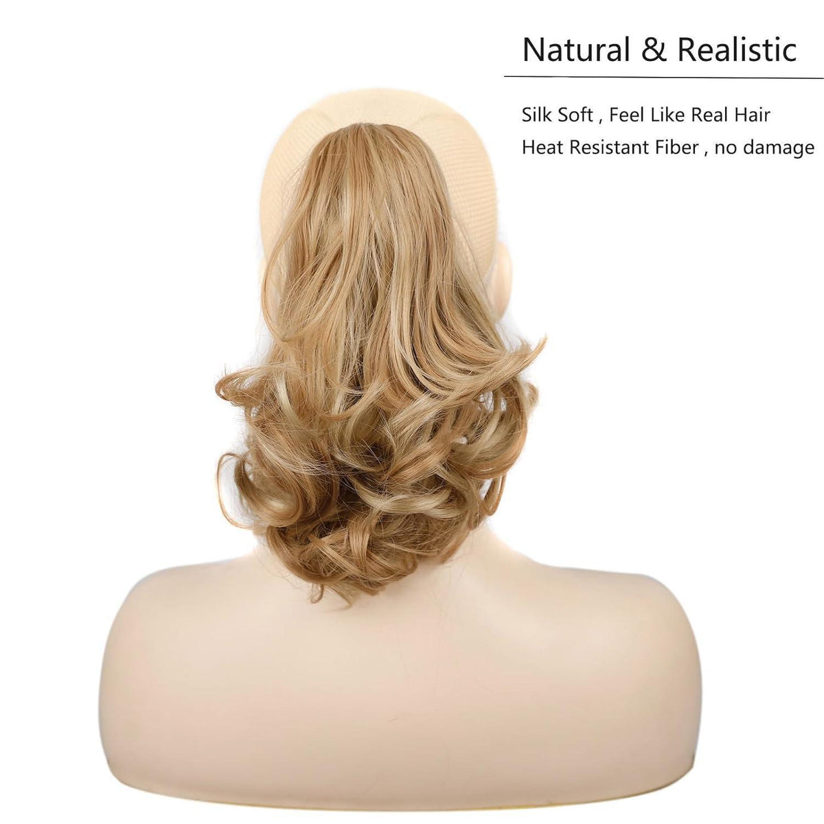 Pferdeschwanz Clip-in Extension – Sandblond & Natürliches Blond