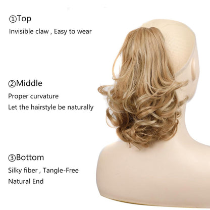 Pferdeschwanz Clip-in Extension – Sandblond & Natürliches Blond
