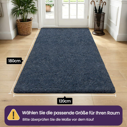 Fußmatte Innen Blau-Schwarz 120x180 cm – Rutschfest & Saugfähig