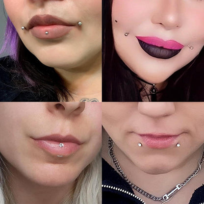 G23 Titan Push-In Piercing für Ohr, Nase, Lippe, Helix, Tragus, Labret, 16g