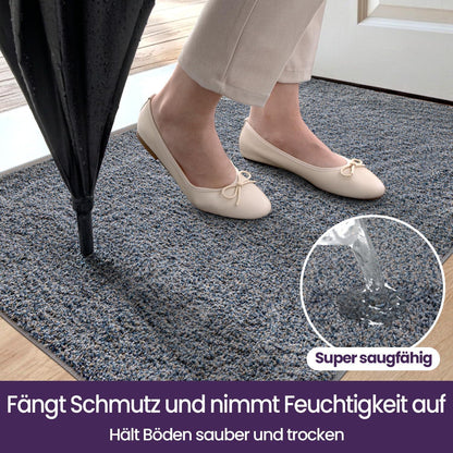 Fußmatte Innen rutschfest Grau-blau 120 x 180 cm