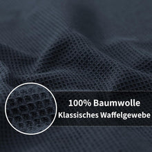 8er Set Baumwoll Geschirrtücher Waffelmuster Dunkelgrau