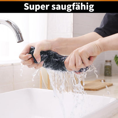 Moosfor 8er Set Geschirrtücher Waffelmuster Premium Küchentücher 30x30cm, Dunkelgrau