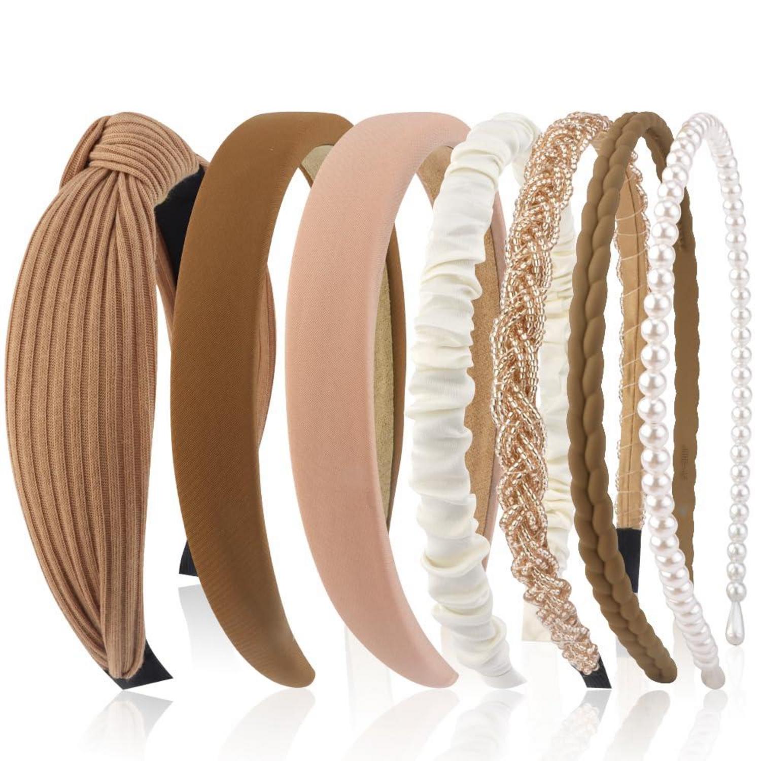 7-teiliges Perlen Stirnband Set für Damen und Mädchen