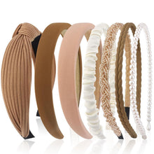 7-teiliges Perlen Stirnband Set für Damen und Mädchen