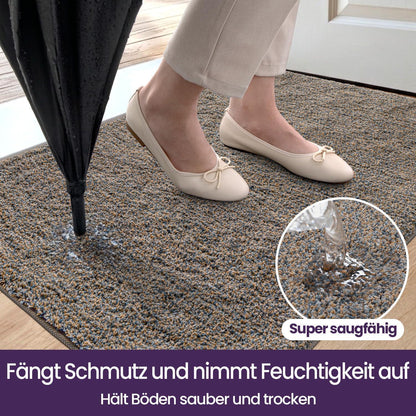 Fußmatte Innen Braun-Blau 120x180 cm – Rutschfest & Saugfähig
