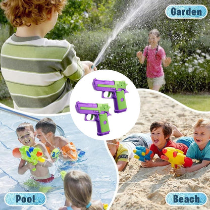 2er Set Mini Wasserpistolen für Kinder, großer Reichweite, Sommer