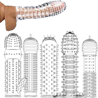 Transparente Penishüllen-Set, 5er Pack, Penisvergrößerung