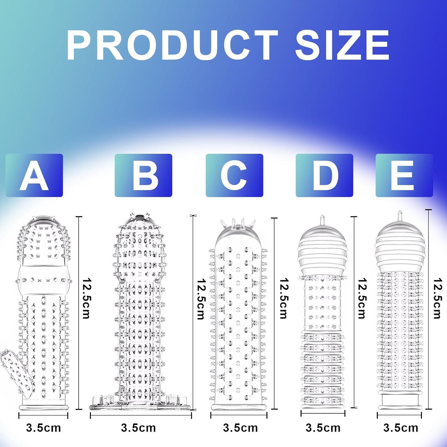 Penishülle 5 Stück Transparent Zeit Verlängern Erektion