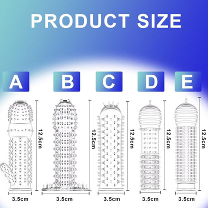 Penishülle 5 Stück Transparent Zeit Verlängern Erektion