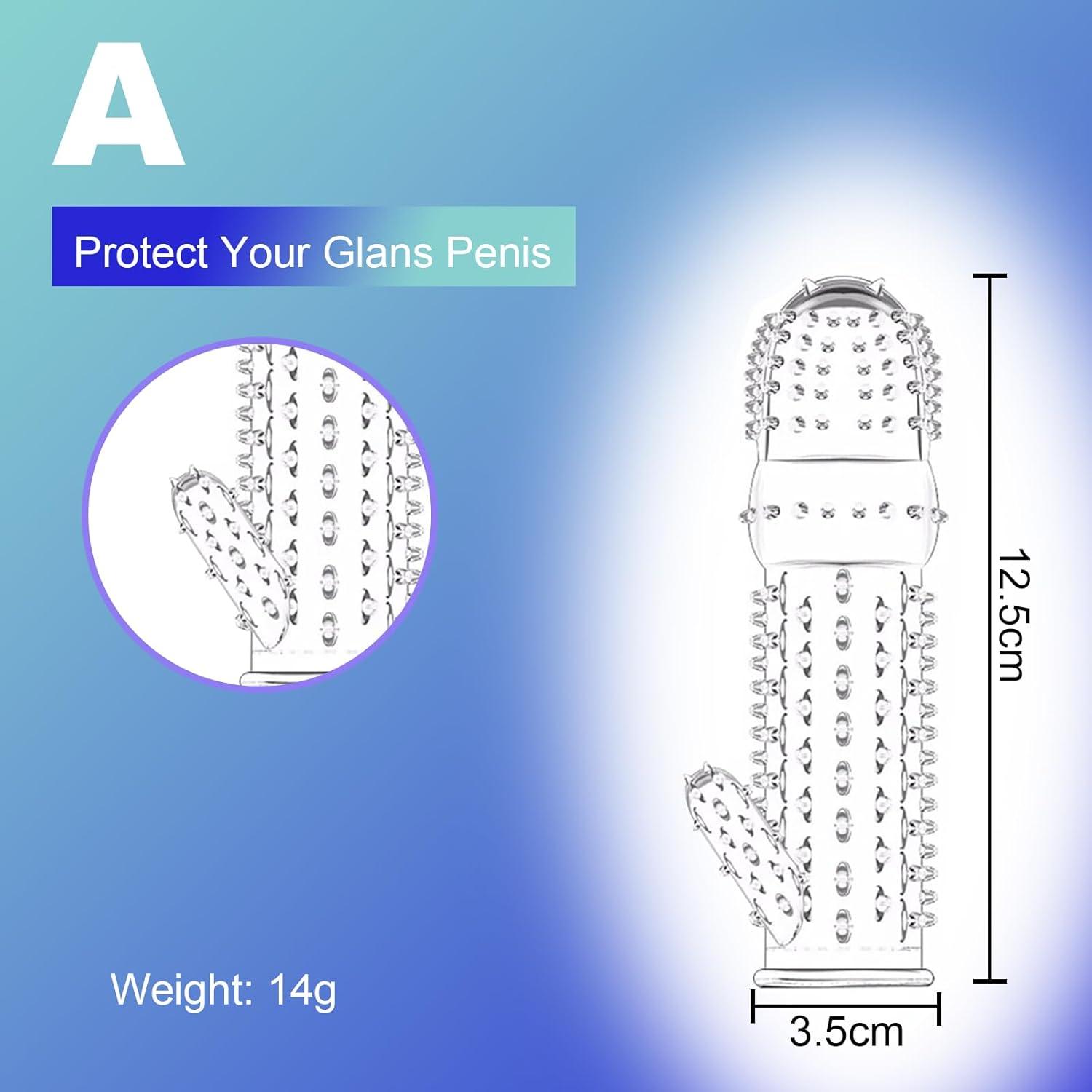 MEYDLL 5er Set Transparente Penishüllen mit Beule, Penishülle zur Penisvergrößerung und Zeitverlängerung