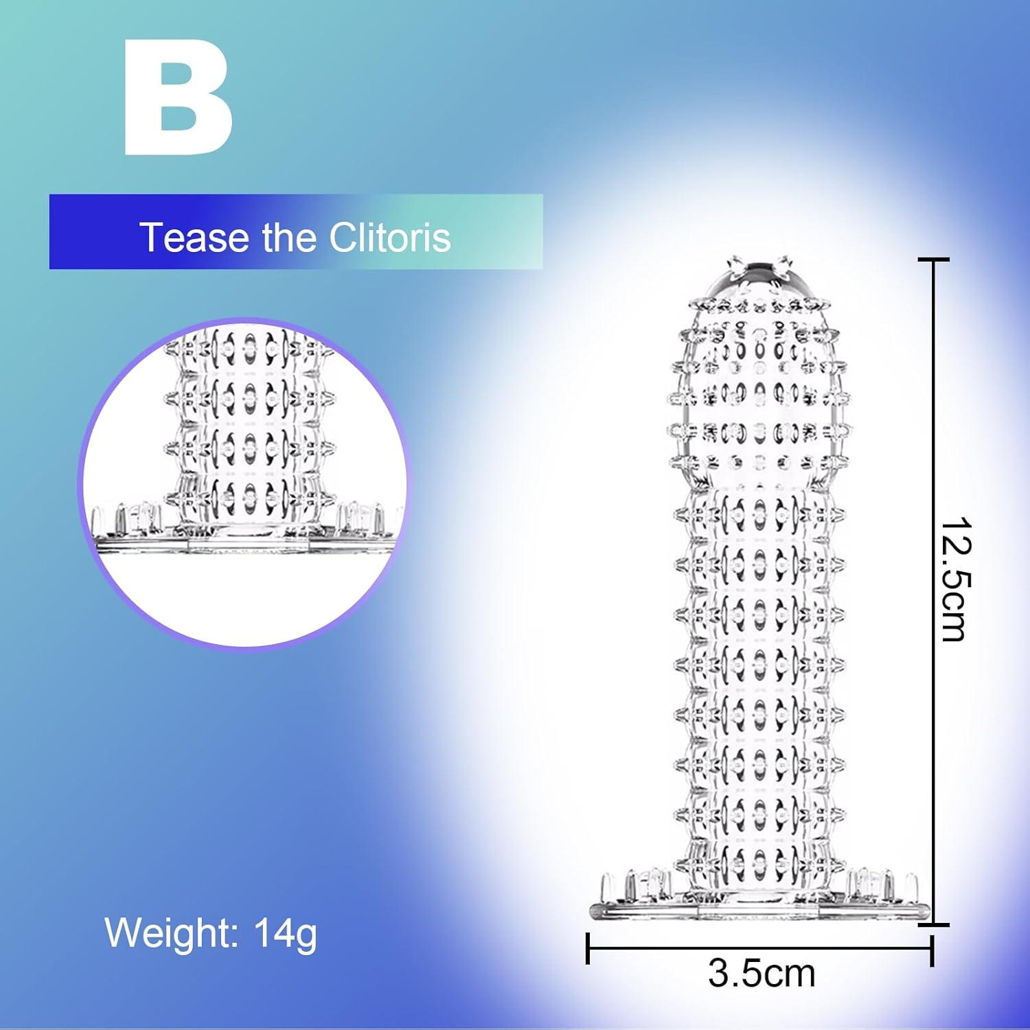 Penishülle 5er Set Transparent zur Penisvergrößerung und Verlängerung
