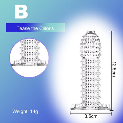 Penishülle 5er Set Transparent zur Penisvergrößerung und Verlängerung