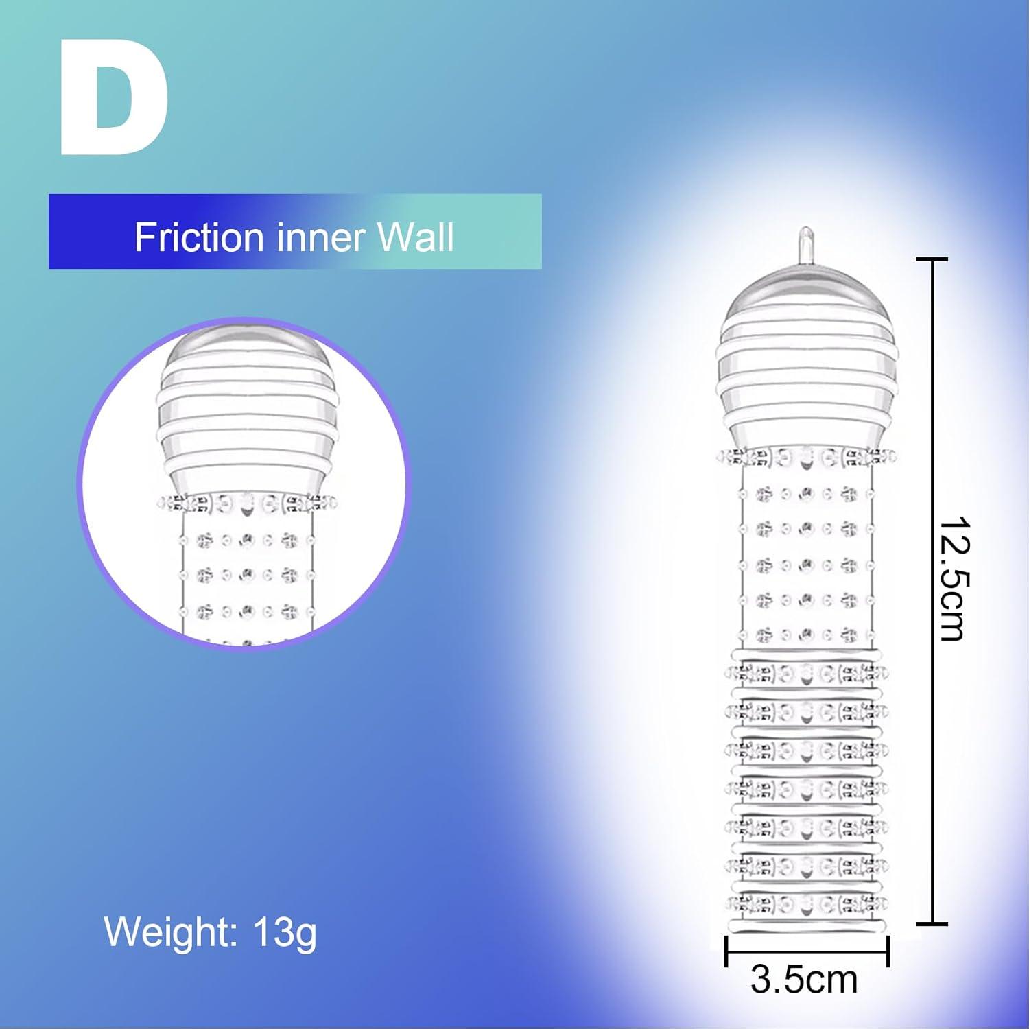 Penishülle 5er Set Transparent zur Penisvergrößerung und Verlängerung