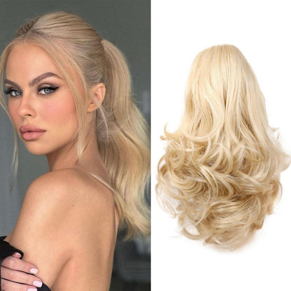 Welliges Zopfhaarteil – Schmutziges Blond Mix 30cm