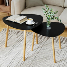 Exabang 2er Set Moderne Couchtisch Beistelltisch Schwarz