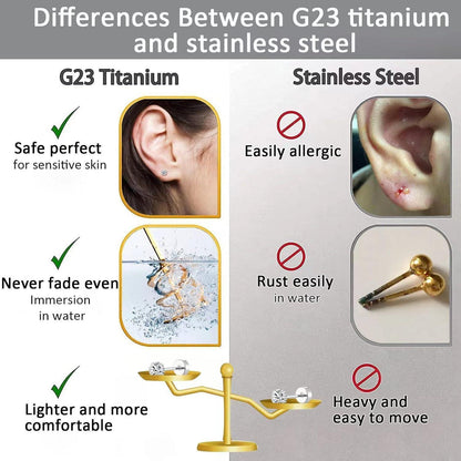 G23 Titan Bauchnabelpiercing Gold Silber 14G 12mm