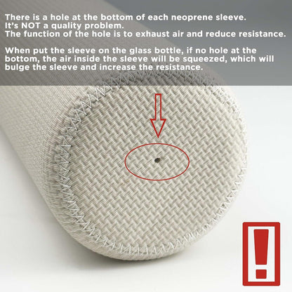 drinmoaer 900ml Glas Trinkflasche Sport Wasserflasche Neoprenhülle sitzbar