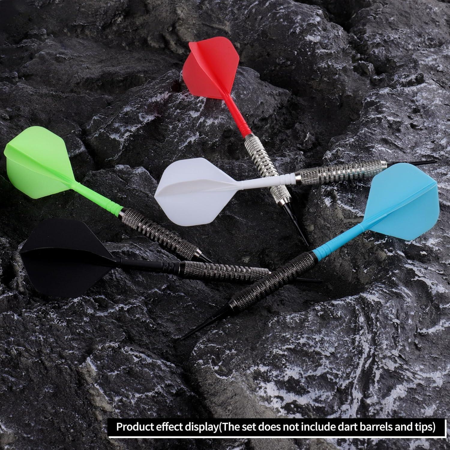 CyeeLife Dartschäfte & Dart Flights 3er-Set Weiß Zubehör Flexibles