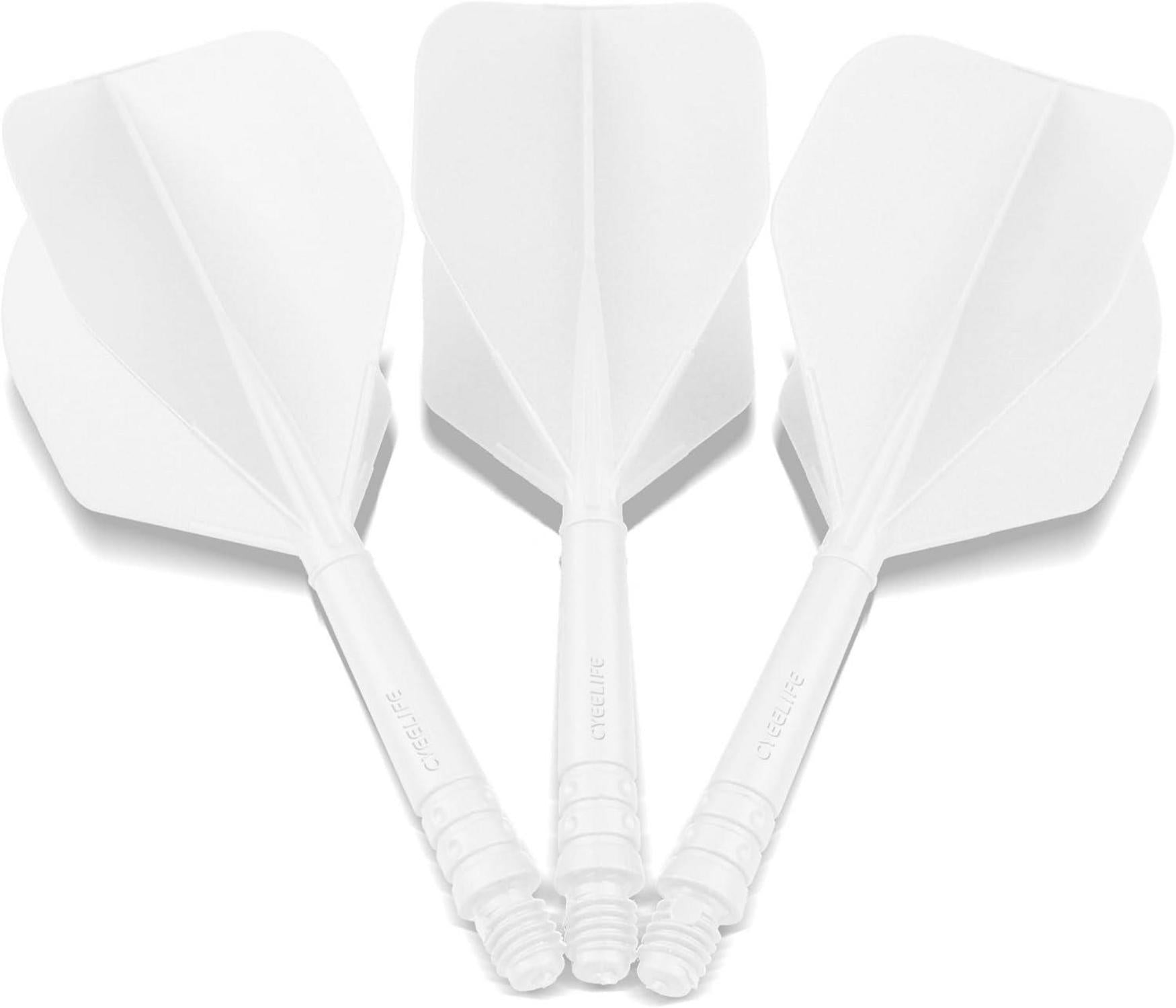 CyeeLife Dartschäfte & Dart Flights 3er-Set Weiß Zubehör Flexibles