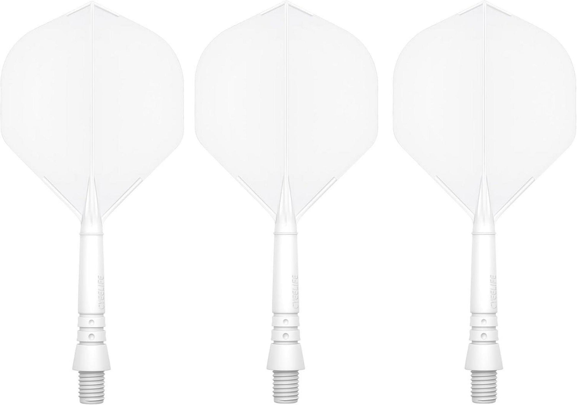CyeeLife Dartschäfte Flights Zubehör 3er-Set Weiß-2BA Flexibel Dartpfeile