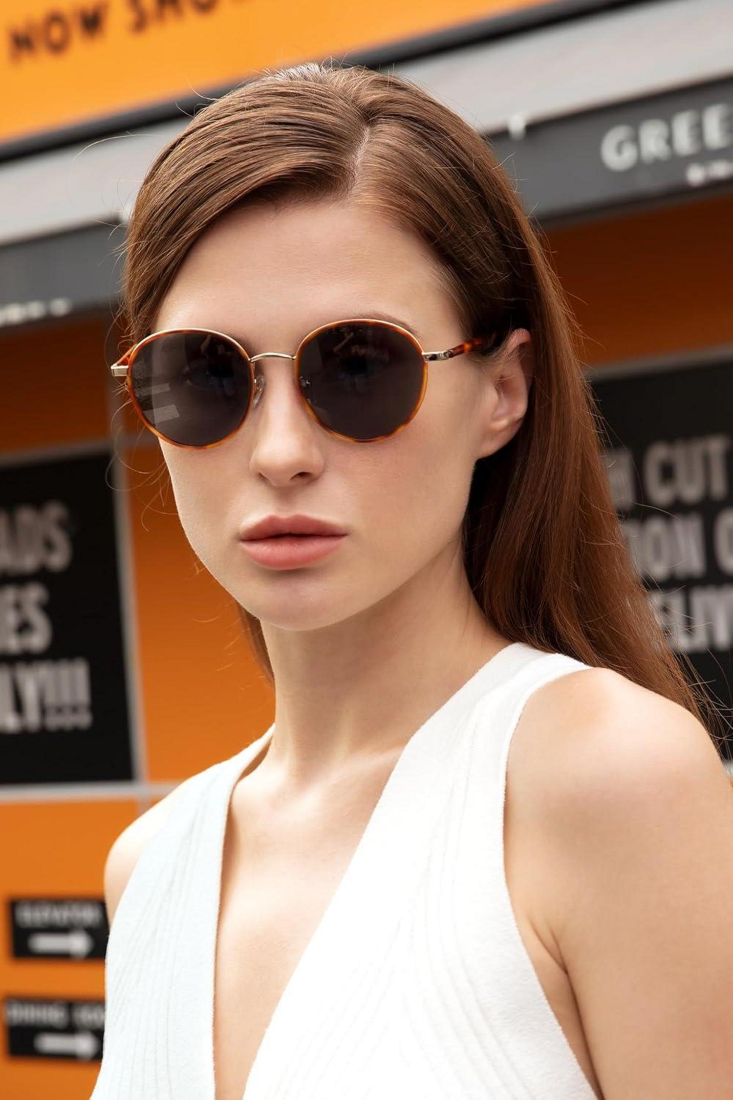 Damen Sonnenbrille Vintage Runde Polarisiert 100% UV-Schutz