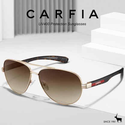 CARFIA Pilotenbrille UV400 polarisiert für Herren