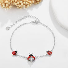 925 Sterling Silber Marienkäfer Armband Einstellbar