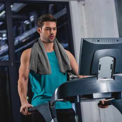 Fitness Handtuch XL rutschfest mit Reißverschlusstasche Mikrofaser