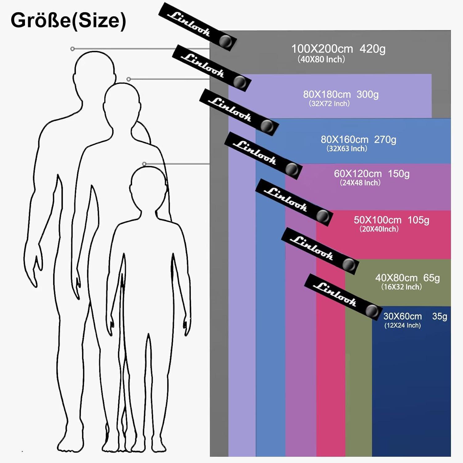 Schnelltrocknende Microfaser Handtücher 2er Set 100x50cm