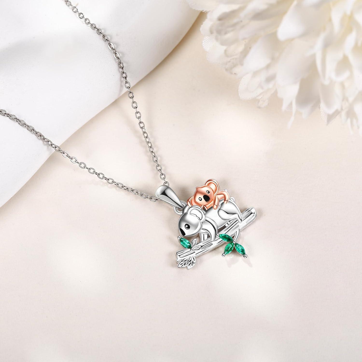 VONALA Koala Halskette 925 Sterling Silber Anhänger Geschenk für Frauen Mädchen