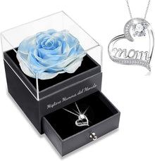 Ewige Rose Geschenkset Mama Mom Halskette 925 Silber