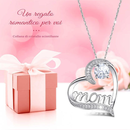 Sunia Ewige Rose Geschenk Mama 925 Silber Halskette Blume