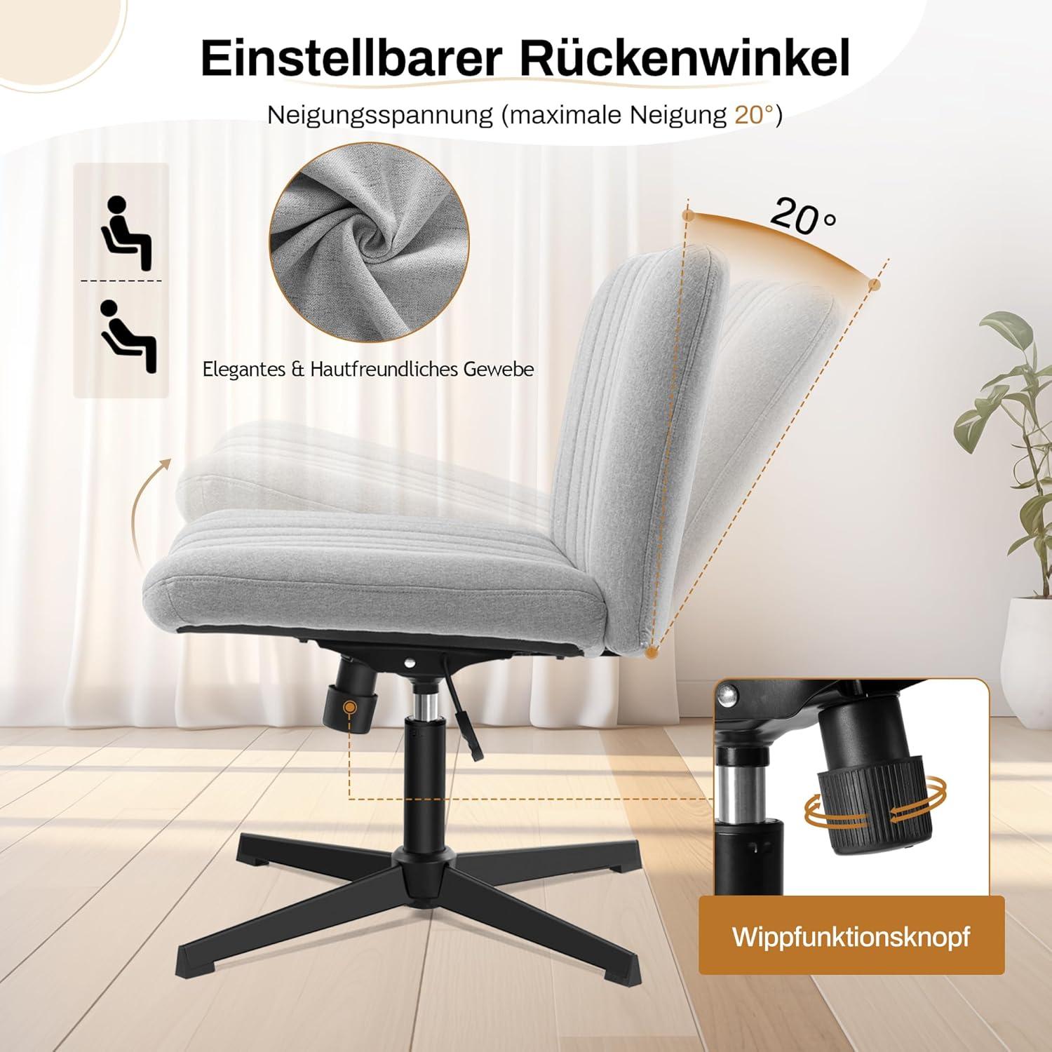 Bürostuhl Höhenverstellbarer Drehstuhl Bequem Schneidersitz Sitzkissen