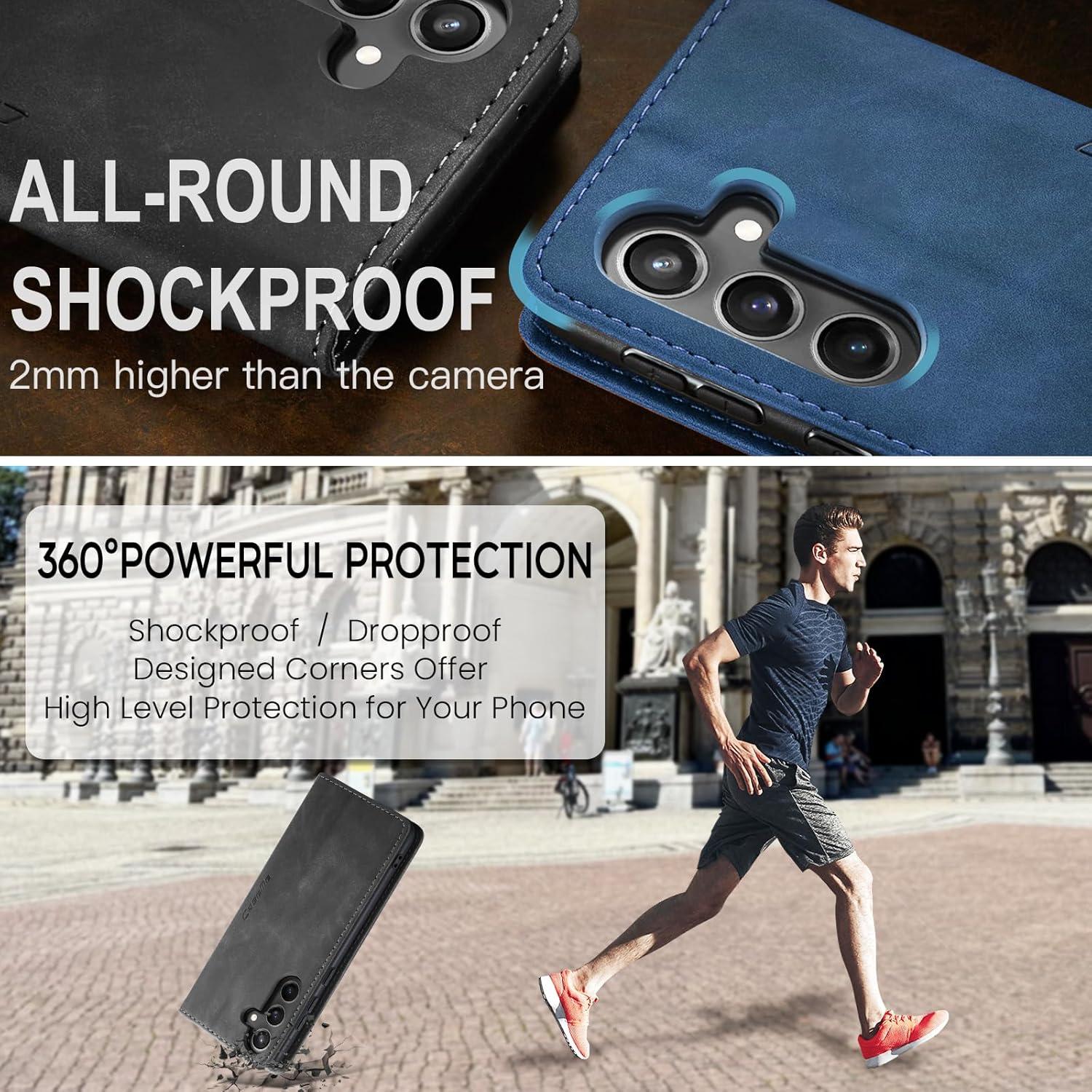 Handyhülle Samsung Galaxy S23 FE 5G Leder Flip Case Magnet Grau
