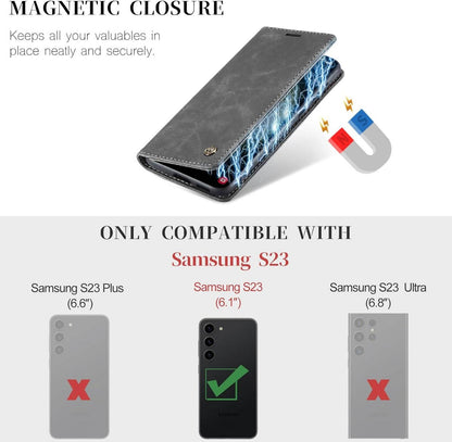 Samsung Galaxy S23 5G Handyhülle - Premium Leder Flip Case