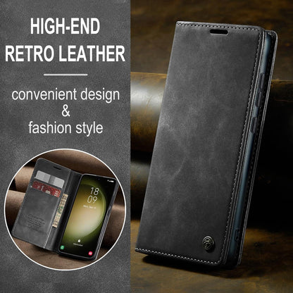 Handyhülle Samsung Galaxy S23 5G Leder Klappbar Tasche Magnet Stand