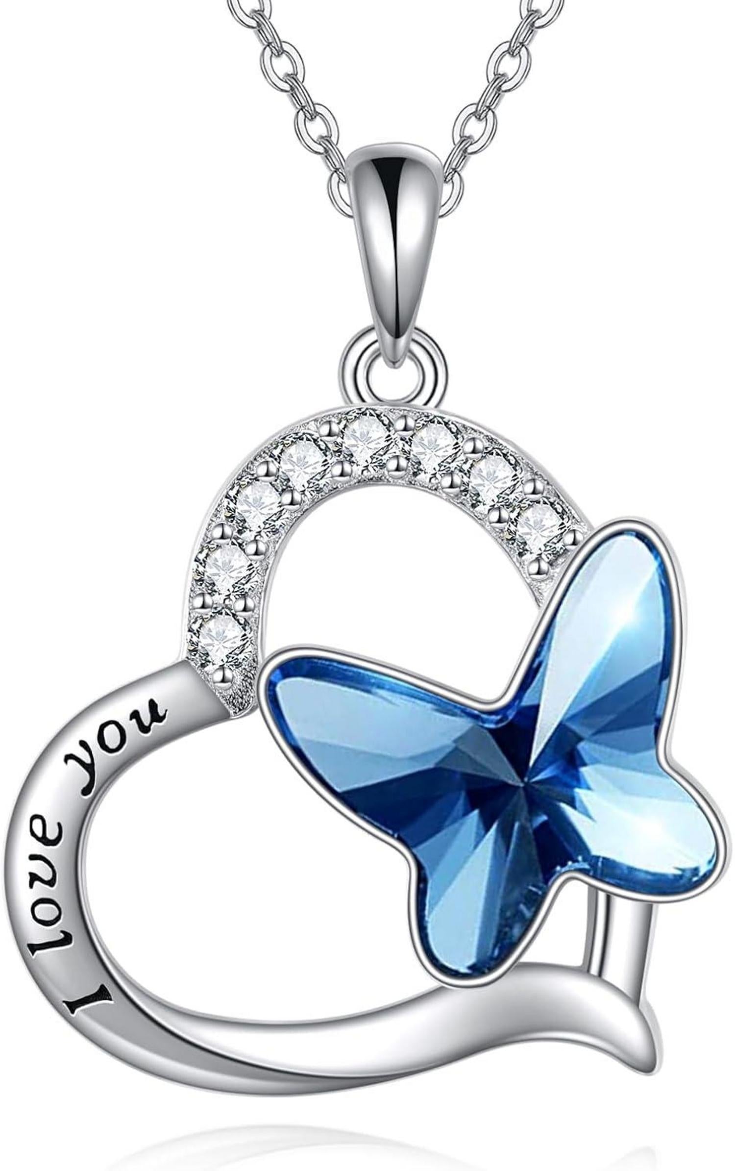 Tier Halskette 925 Sterling Silber Schmetterling Frauen Geschenk