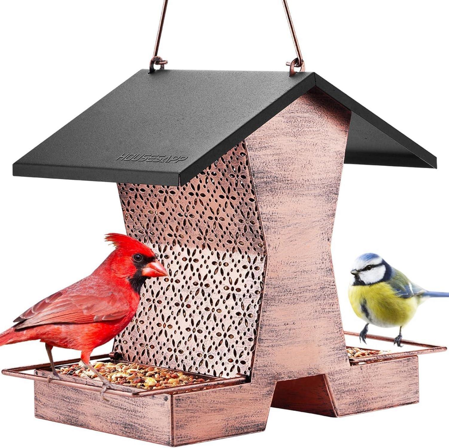 Vogelfutterhaus Metall Aufhängen Wildvogelfutterstation Wetterfest