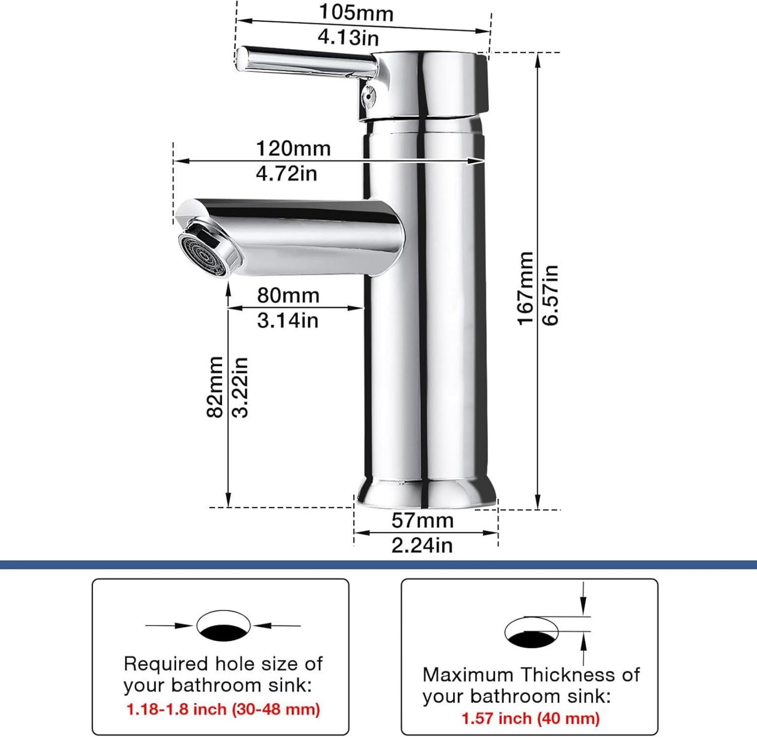 Kisimixer Einhebel Wasserhahn Armatur Bad Mischbatterie Chrom