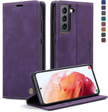 Samsung Galaxy S21 Handyhülle 5G Leder Flip Case Magnet Standfunktion