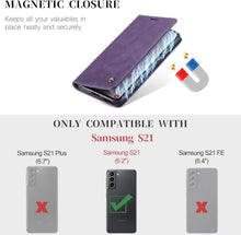 CaseMe Samsung Galaxy S21 Handyhülle Leder Flip Case