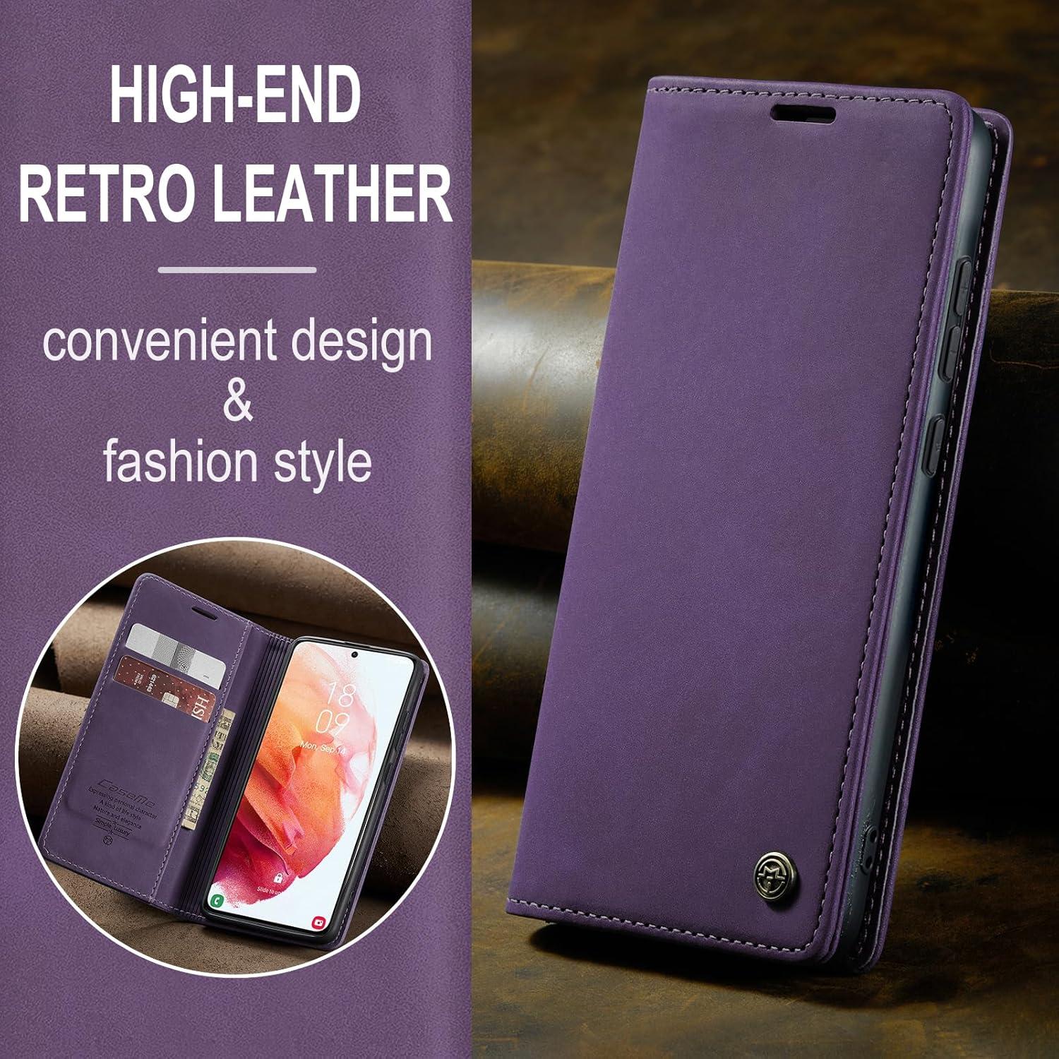 Handyhülle Samsung Galaxy S21 5G Premium Leder Klappbar Magnet