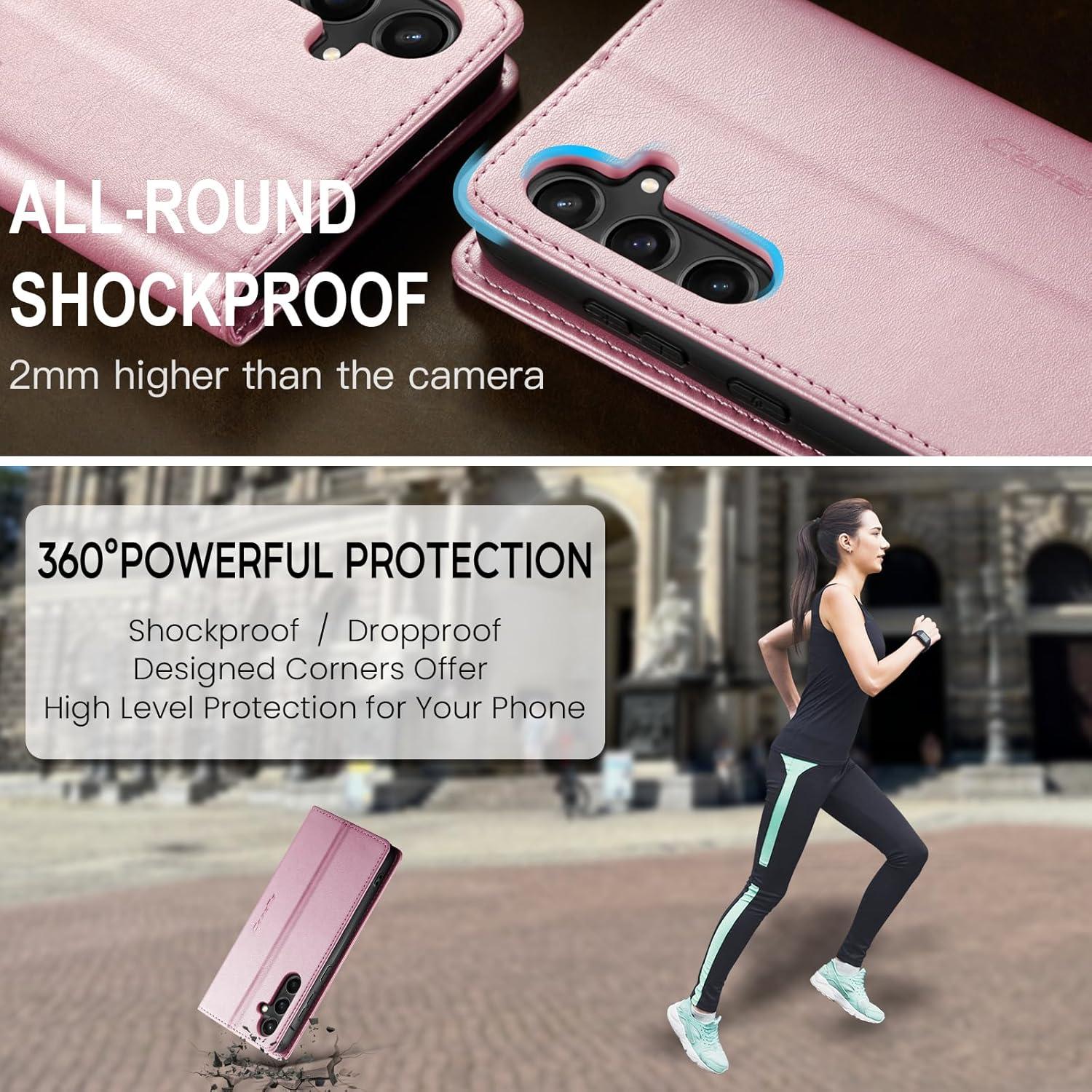 Samsung Galaxy S23 FE 5G Handyhülle Klappbar Magnet Standfunktion Tasche - Rose