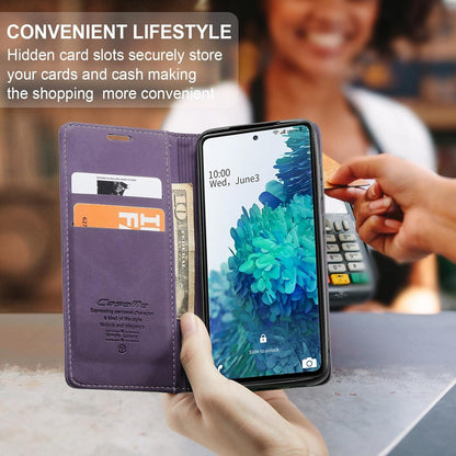 Samsung Galaxy S20 FE Handyhülle Lila Leder Flip Case 360° Schutz