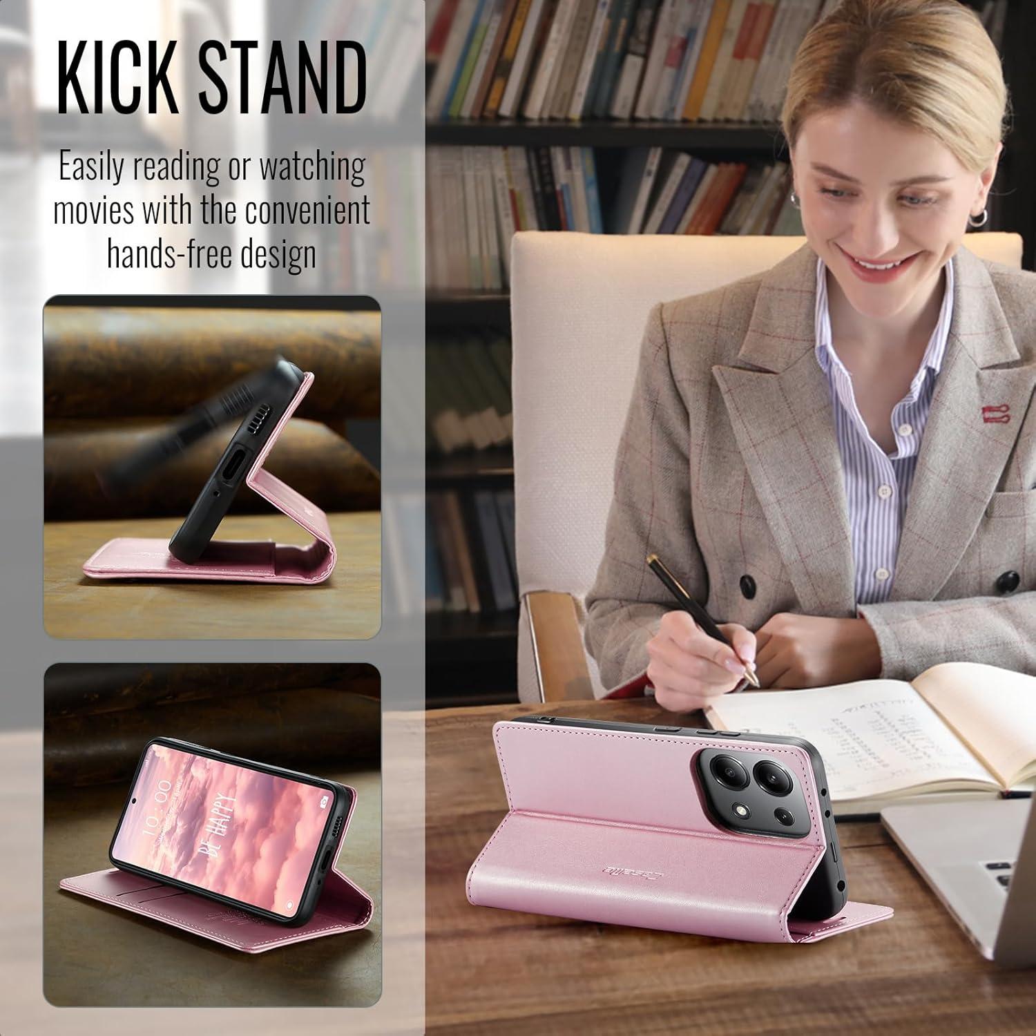 Handyhülle Xiaomi Redmi Note 13 Pro 4G Leder Flip Case Magnet