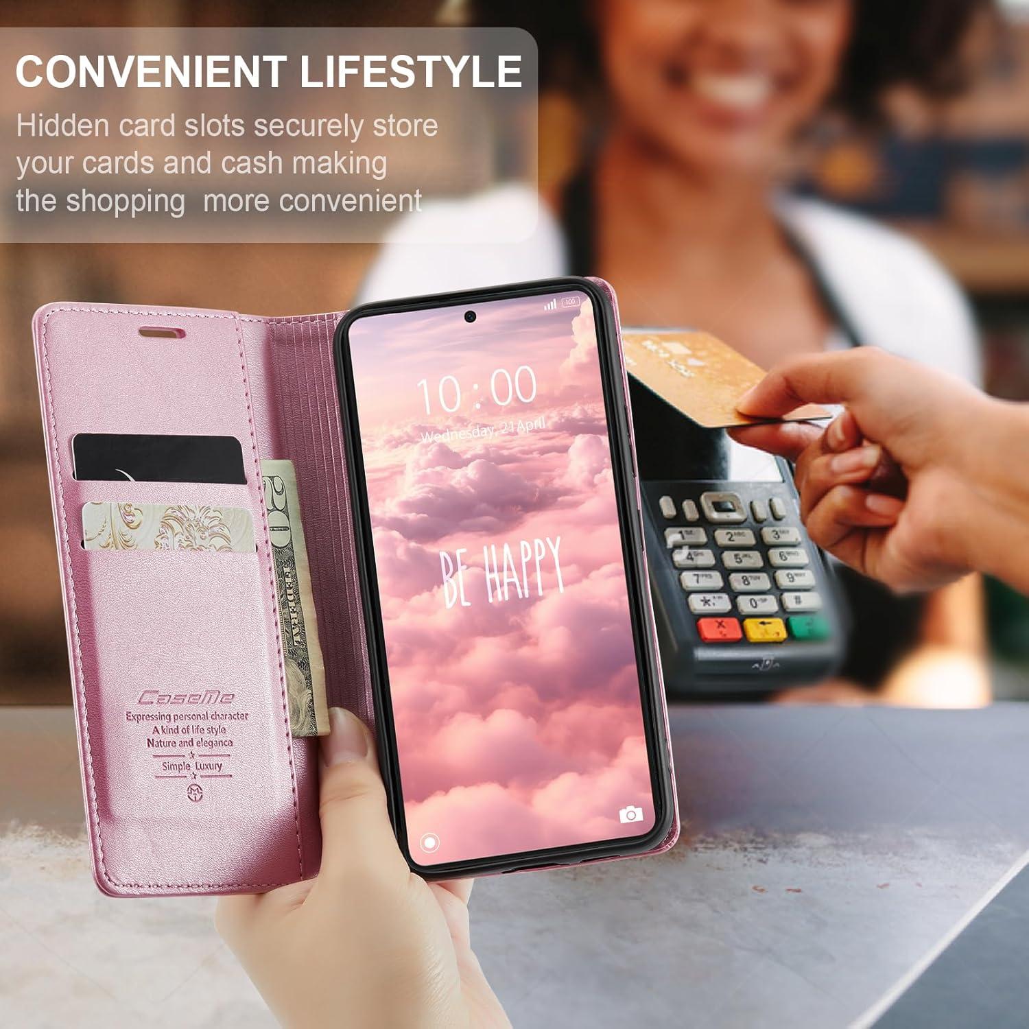 Hülle Xiaomi Redmi Note 13 Pro 4G Leder Flip Case Rose Gold