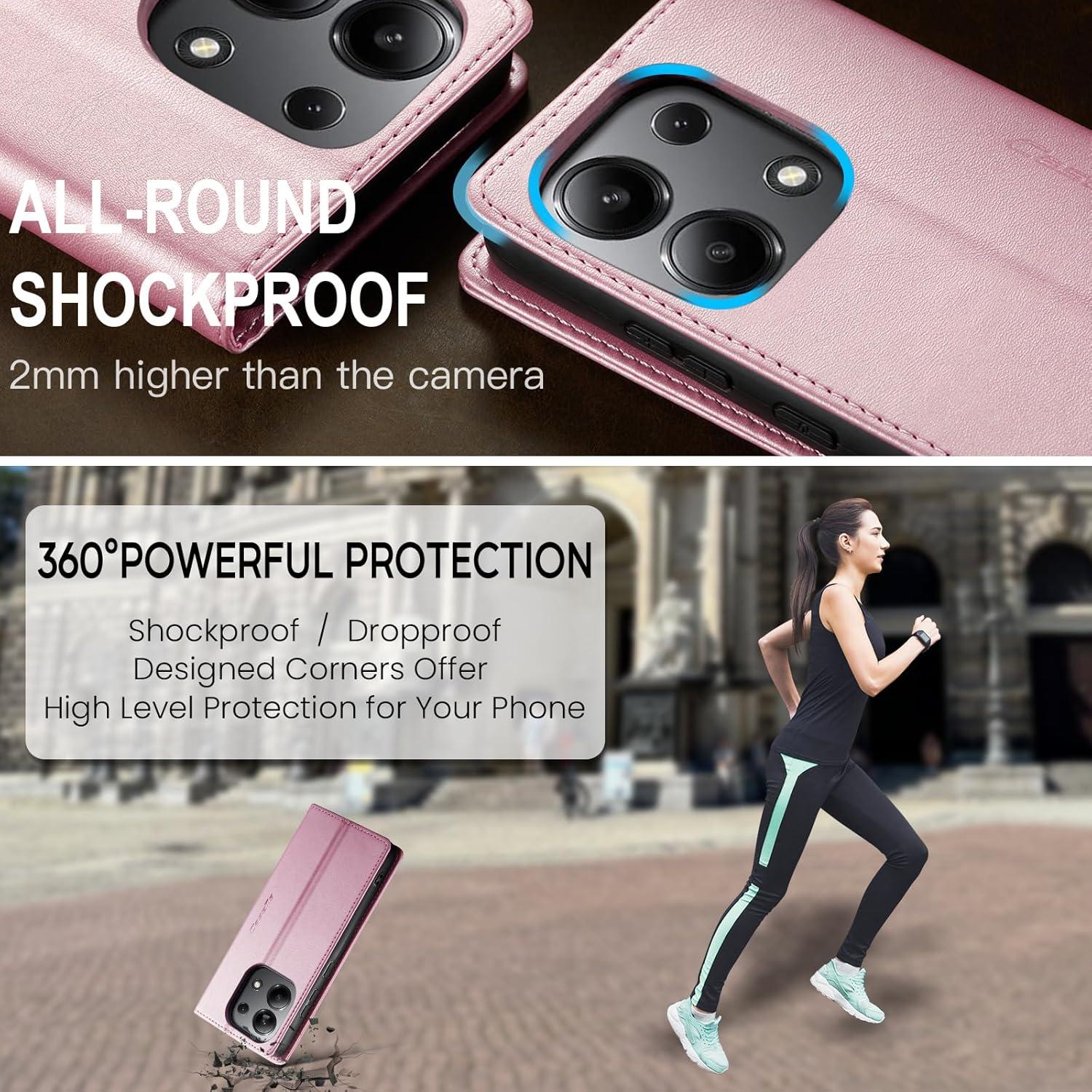 Handyhülle für Xiaomi Redmi Note 13 Pro 4G Premium Leder Magnet Standfunktion