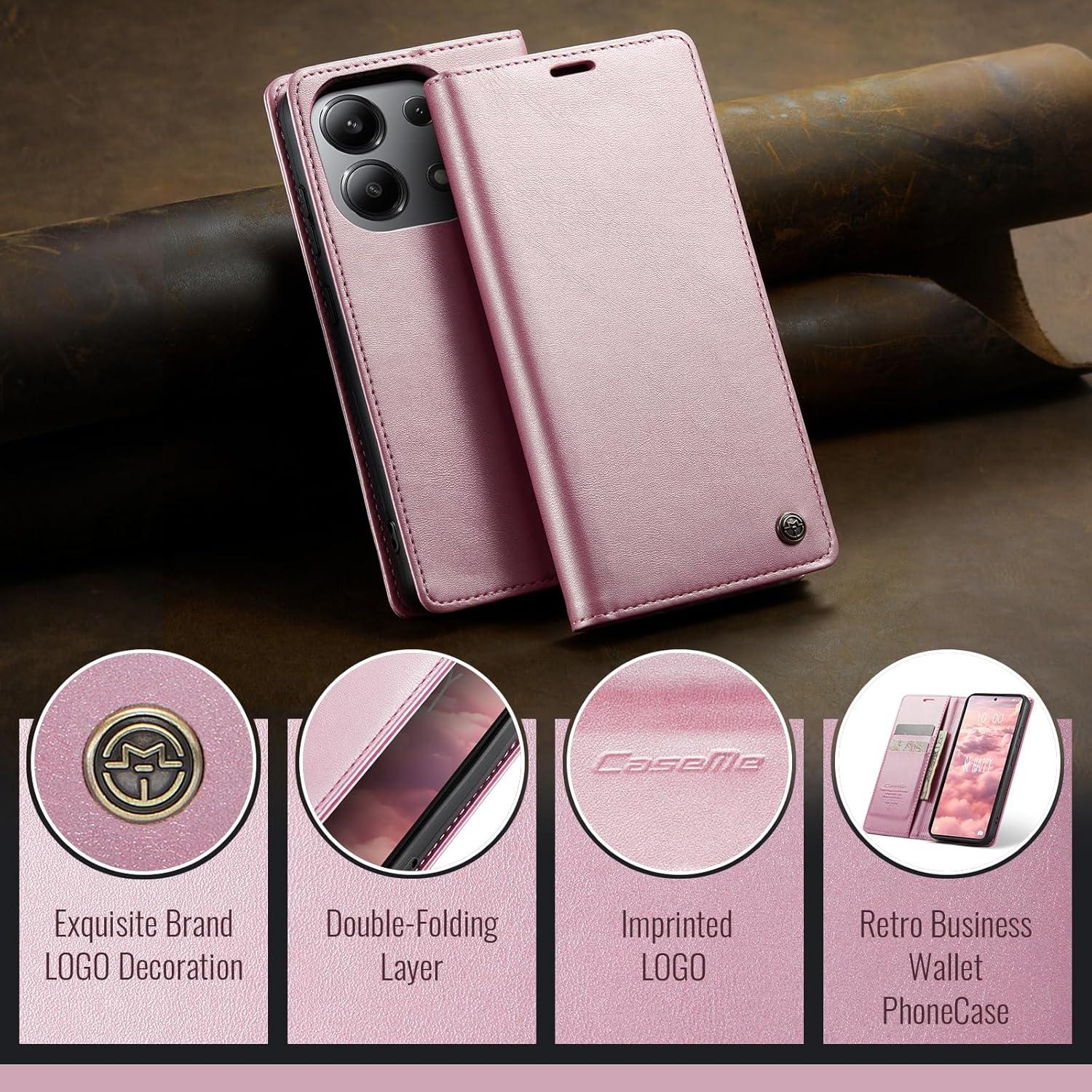 Handyhülle für Xiaomi Redmi Note 13 Pro 4G Premium Leder Magnet Standfunktion